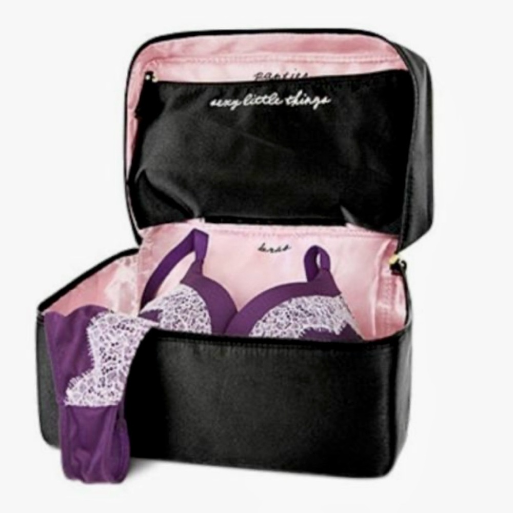 VICTORIAS SECRET Lingerie Panty Bra Intimate Undergarments Travel Train Case
